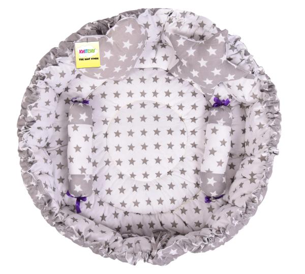 Kwitchy New Born Baby Bedding Set Combo of Sleeping Bag Reversible Nest