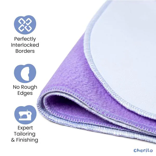 Cherilo Waterproof Baby Bed Protector Sheet Combo , Small (Violet + Sky
