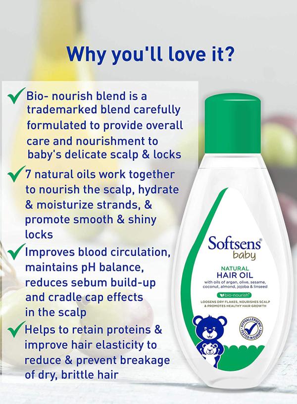 Softsens Baby Natural Hair Oil For Babies - JioMart