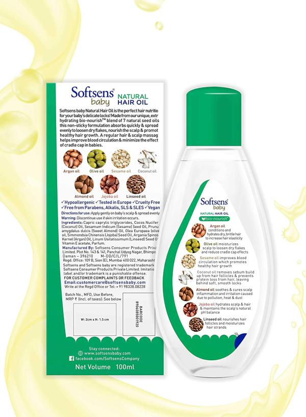 Softsens Baby Natural Hair Oil For Babies - JioMart