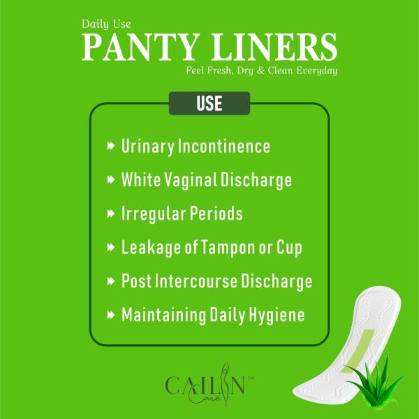 Cailin Care Aloevera Daily Use Anion Chip Panty Liner (Pack of 100