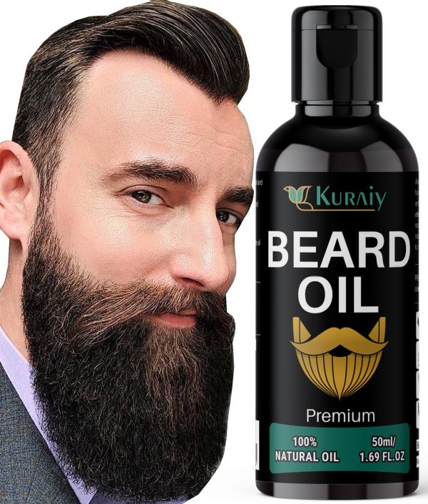 KURAIY Natural Organic Men Beard Growth Oil Beard Wax balm Hair Loss  Products Leave-In Conditioner for Groomed Beard Growth 30ml - JioMart