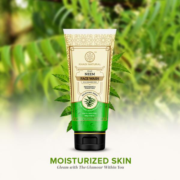 Khadi Natural Neem Face Wash SLS & Paraben Free Pack of 2 100ml