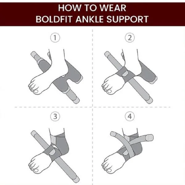 BOLDFIT Ankle Support For Pain Relief Injury Ankle Grip Gym Brace