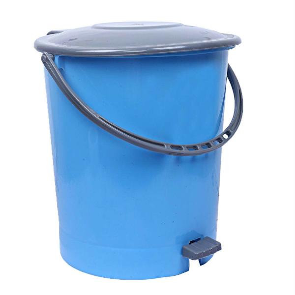 Kuber Industries Blue Plastic Dustbin Garbage Bin With Handle JioMart