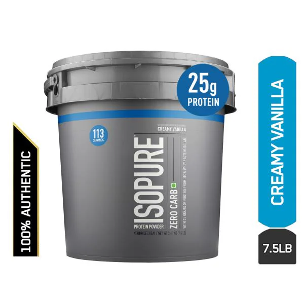 Isopure Zero Carb Creamy Vanilla 100 Whey Protein Isolate Powder 3.4
