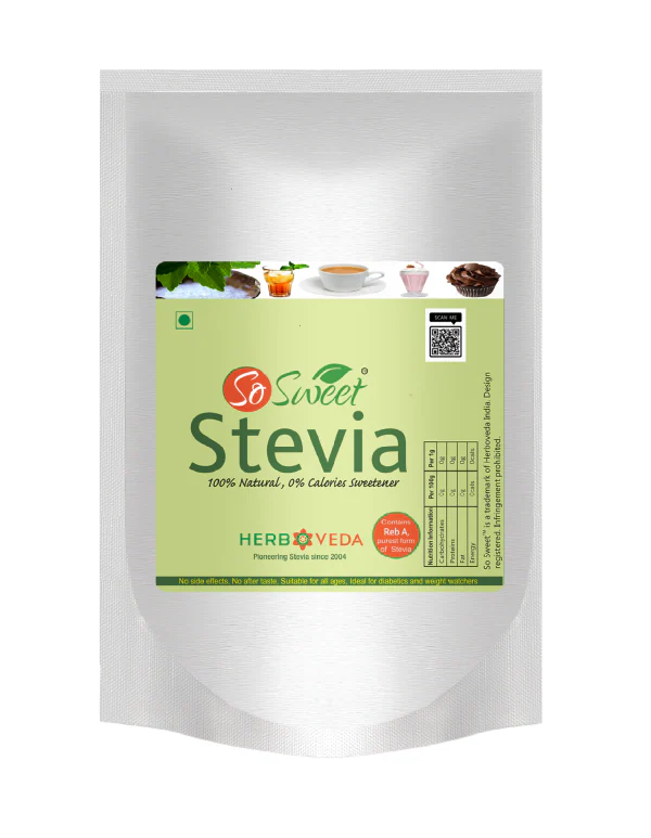 Stevia Natural Sweetener Combo (250gm, 50 Stevia Sachets) Zero Calorie