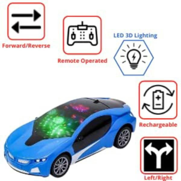 Vrion Multicolor Rechargeable 3D Remote Control Toy Car JioMart