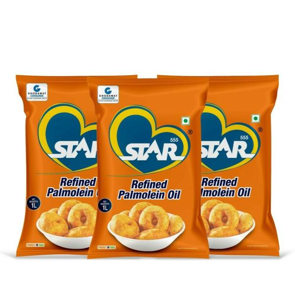 Star555 Refined Palm Oil 1 L Delicious & Tasty Cooking Oil For a