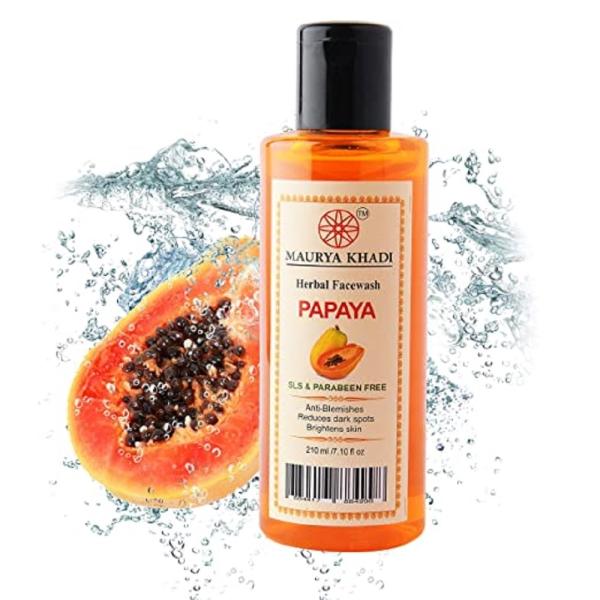 Maurya Khadi Papaya Face Wash, SLS Paraben Free, 210ml Pack of 3 JioMart