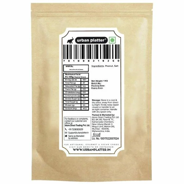 Urban Platter Roasted Unsalted Peanuts, 1Kg [Grade A Peanuts, Groundnut