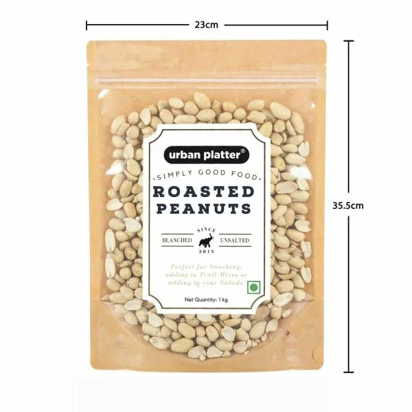 Urban Platter Roasted Unsalted Peanuts, 1Kg [Grade A Peanuts, Groundnut