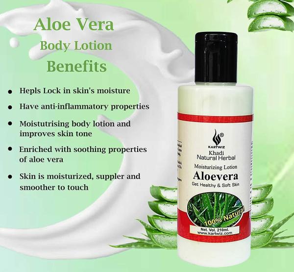 Khadi Natural Herbal Aloevera Body Lotion Moisturizer for Soft