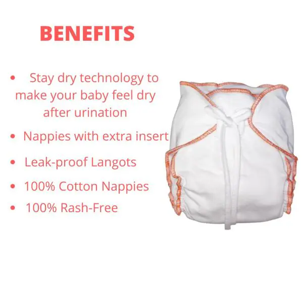 Salma'S Tinytots Reusable Washable Leakproof Wet Free Dry Feel Langot