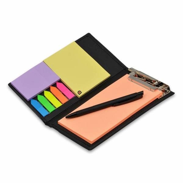 COI Notepad Memo Holder Desk Organizer with Colorful Sticky Notes Gift