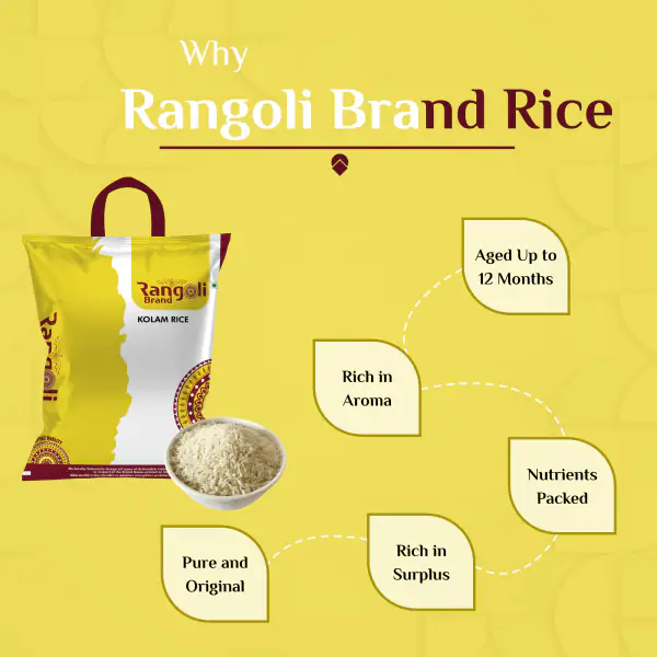 Sangamam Rice Rangoli Premium Kolam Rice (26 Kg), One Year Old Raw Rice