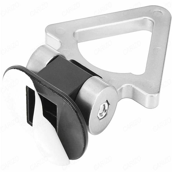 CARIZO Tow Hook Kit (Triangle Silver Tone) Car Decorations Sticker