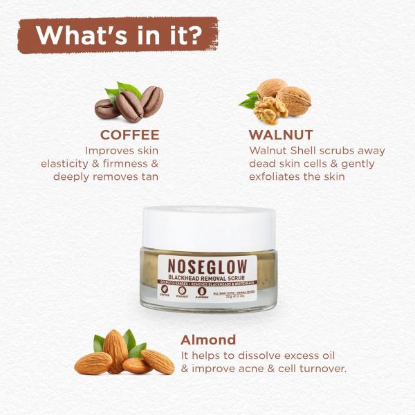 Bella Vita Organic NoseGlow Natural Nose Scrub for Blackheads and