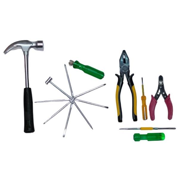 Flymoon Hand tool kit 6"8Pcs ScrewdriverCutting Piler Tester 2 in 1