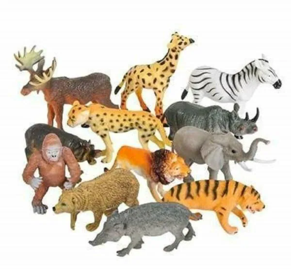 Grest Realistic Small Size Wild Safari Zoo Jungle Animals Vinyl Plastic  Figures Toy Play Set with Elephant, Giraffe, Lion, Tiger, Gorilla for Kids  - 20 Pcs - JioMart