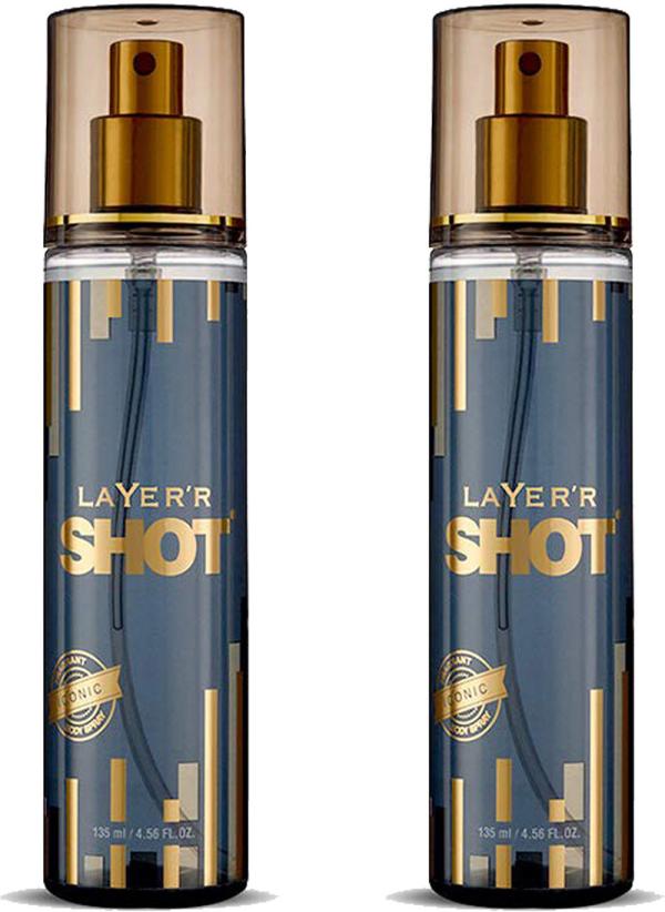 LAYERR Shot Iconic Fragrant Body Spray for Men 135 ml (Pack of 2) JioMart