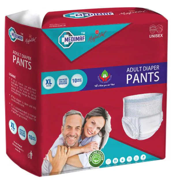 MEDIMAF by MAFATLAL Adult Diapers Pants 10 Count (Extra Large) JioMart
