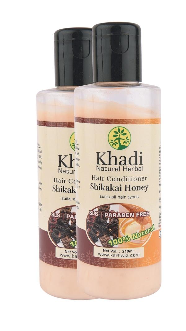 KHADI HERBAL Conditioner with Shikakai & Honey For Hair Growth, Hairfall &  Nourishment | No Parabens & Sulphate-Pack of 2 - JioMart