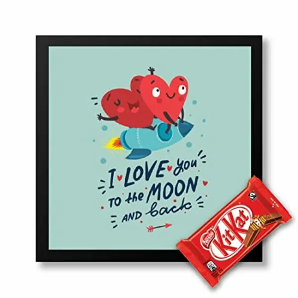 Gathari Framed Painting/Posters for Room Decoration I Love You to the