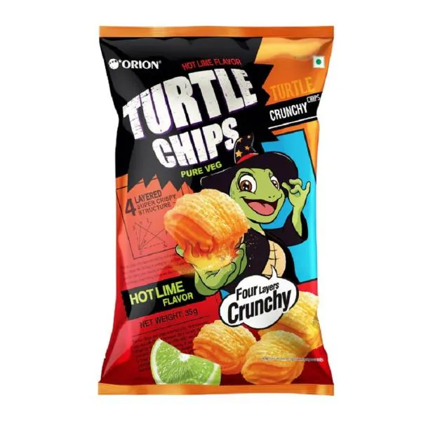 Orion Korean Munchies Sampler Box Turtle Chips (Hot Lime) and O'Rice Crackers JioMart