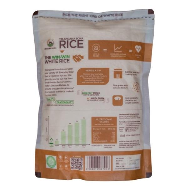 deccanmudra Telangana Sona Rice LOW GI Rice 3pack*1kg JioMart