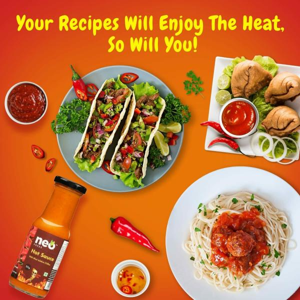 Neo Hot Sauce With Bhut Jolokia Chillies Extra Hot & Spicy 215g JioMart