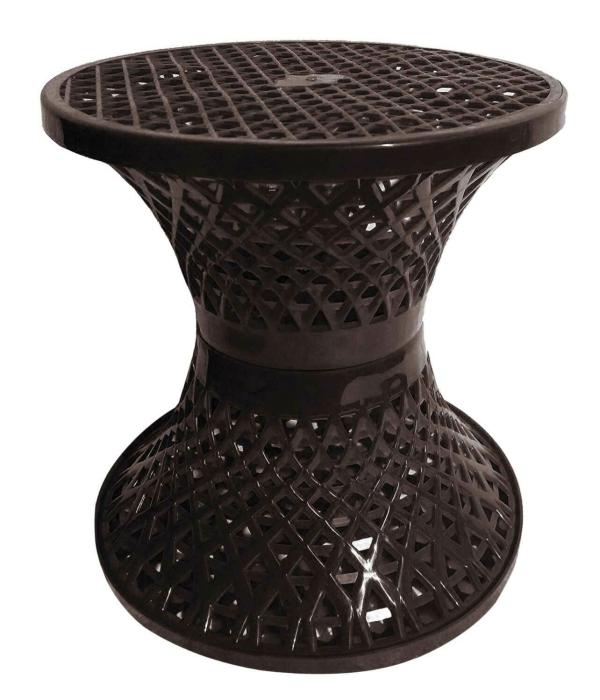 Kuber Industries Mesh Design Both Sided Plastic Sitting Stool For Indoor & Outdoor in Damroo