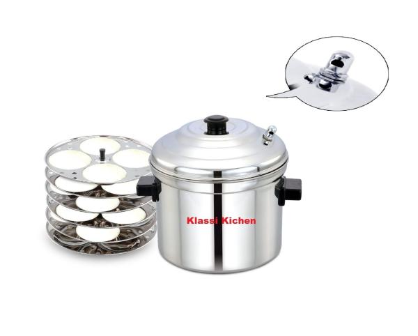 Details about    Stainless Steel Induction Base 6 Plates Idly Cooker/Maker/Steamer 24 Idles 