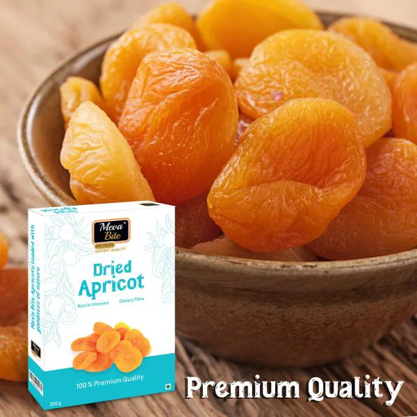 MevaBite Apricot Khubani 100 Pure & Organic Apricot (200g) Box l Dry