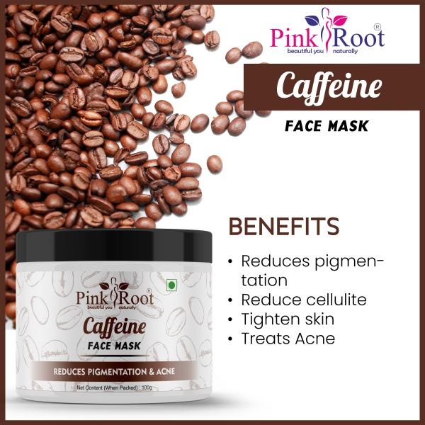 Pink Root Men and Women Caffeine Face Mask Brighten Skin Dm Water and