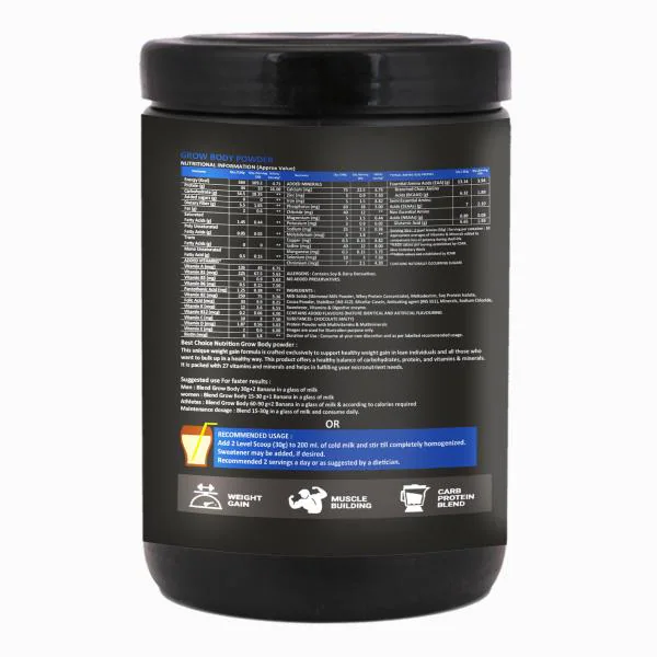 Best Choice Nutrition Muscle Mass Gainer Powder 500 g JioMart