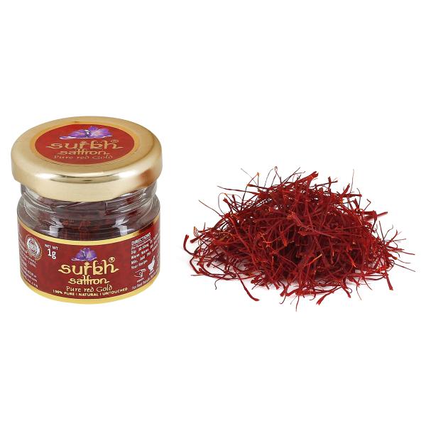Surkh Saffron 1 Gram Premium Pack 100 Pure Natural Untouched