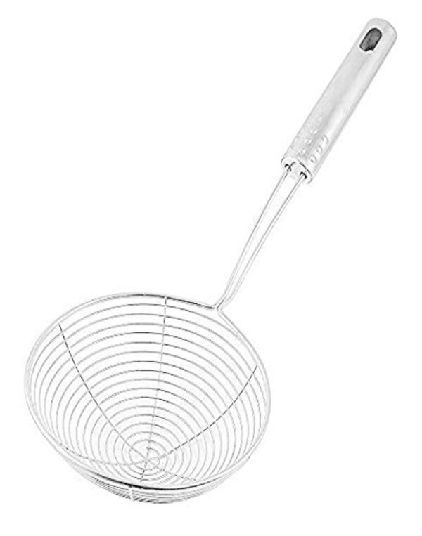 Wofier Masher Stainless Steel Deep Fry Strainer Tong And Plastic