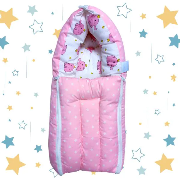 Unibee Pink Zippee 3 in 1 Cotton Baby Carry Bed Cum Sleeping Bag (0-4 ...
