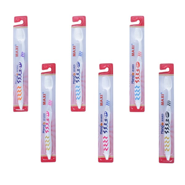 MAXI Mango Hard Toothbrush (Pack of 6) JioMart