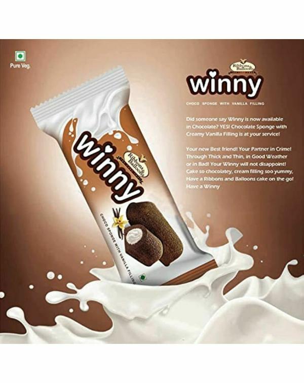 Ribbons and Balloons Winny Choco Sponge Cake with Chocolate Filling 600