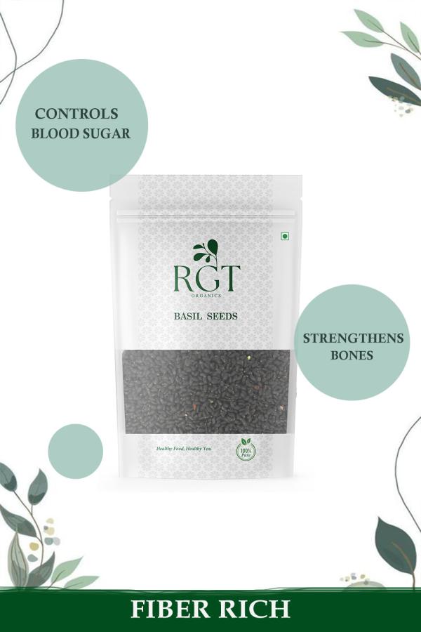 RGT Organics Basil Seeds 200 Gram Nutritious Organic Sabja Seeds Tukmaria Seeds JioMart