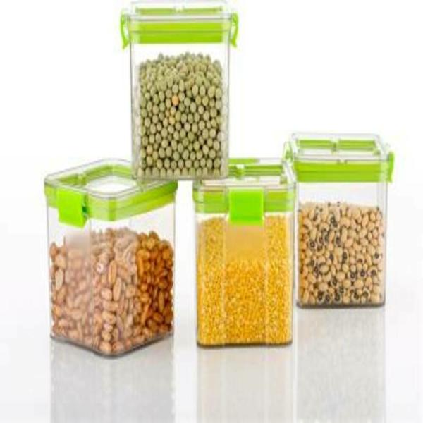 FINEJENE Plastic Air Tight food storage Container 700 ml (pack of 4