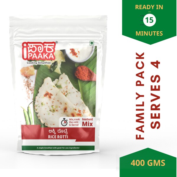 iPaaka Rice Rotti, 400g, Instant Breakfast Mix, Ready in 15 mins