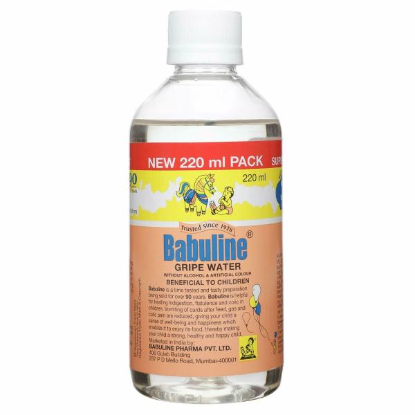 Babuline Gripe Water for Baby 220ml Stomach Pain Relief Indigestion