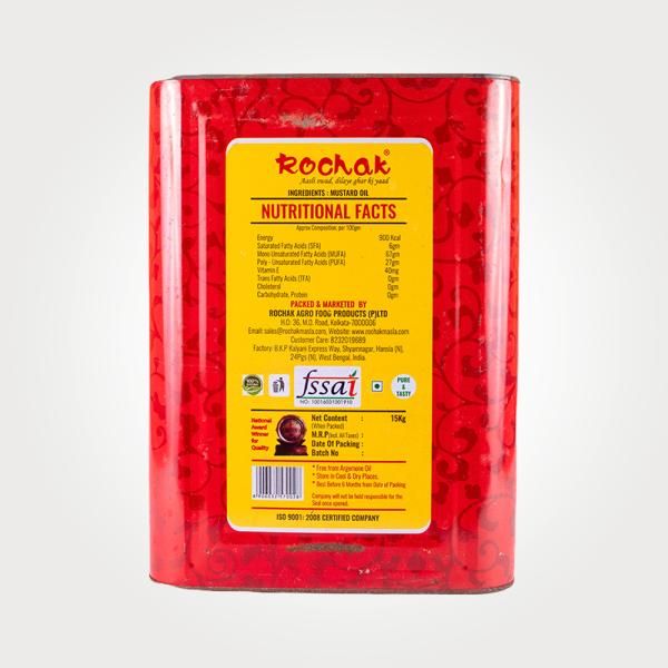 Rochak Mustard Oil Tin 15kg JioMart
