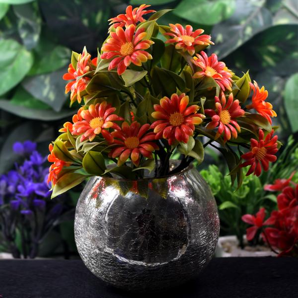 Craftfry Clear Glass Vase for Decor Home Handmade Modern Living Room