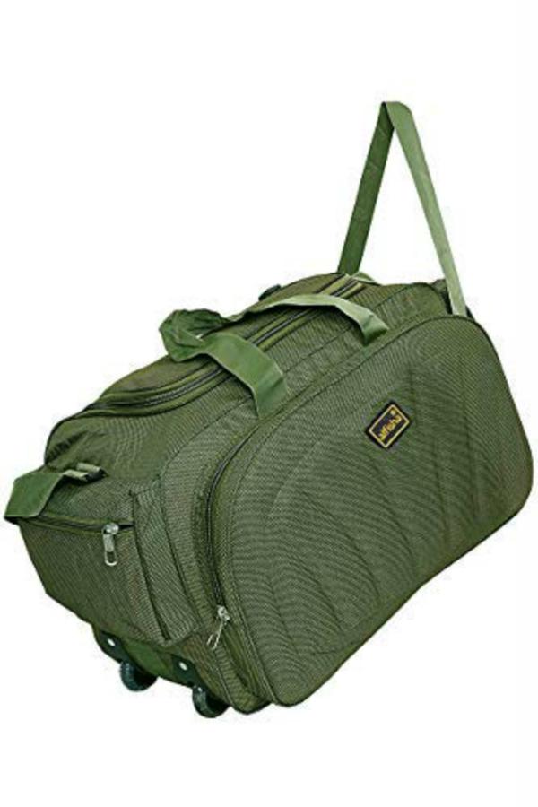 Alfisha Green Waterproof Luggage Travel Duffel Bag With Roller Wheels