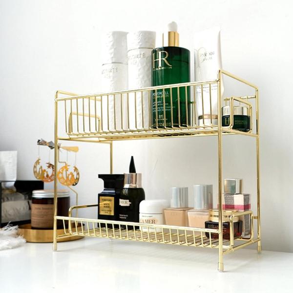 LamJum Gold Metal Bathroom Organizer JioMart