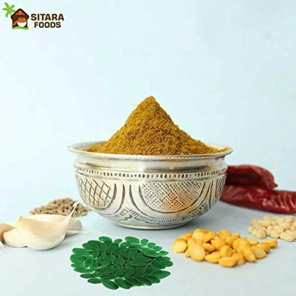 SITARA FOODS Leaves Powder Munagaku Karam Podi Drumstick Moringa 250 gm